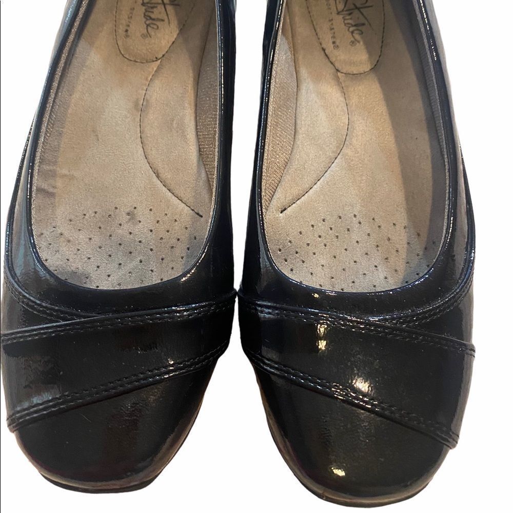 Life Stride Women's Danica Black Patent Slip on Shoes Size 8 Medium